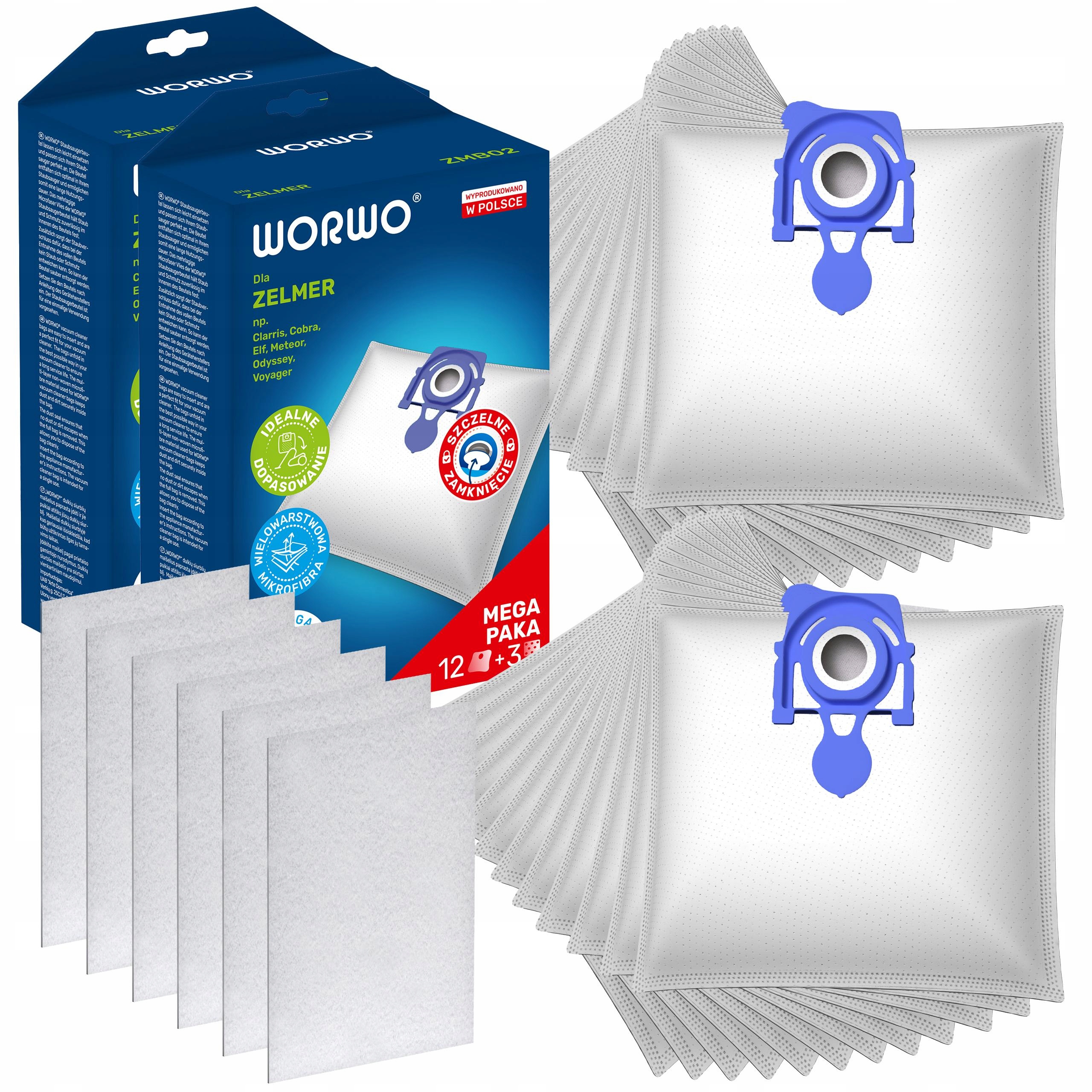 Worwo ZMB02K_X24 syntetické vrecká do vysávača, 24 ks.
